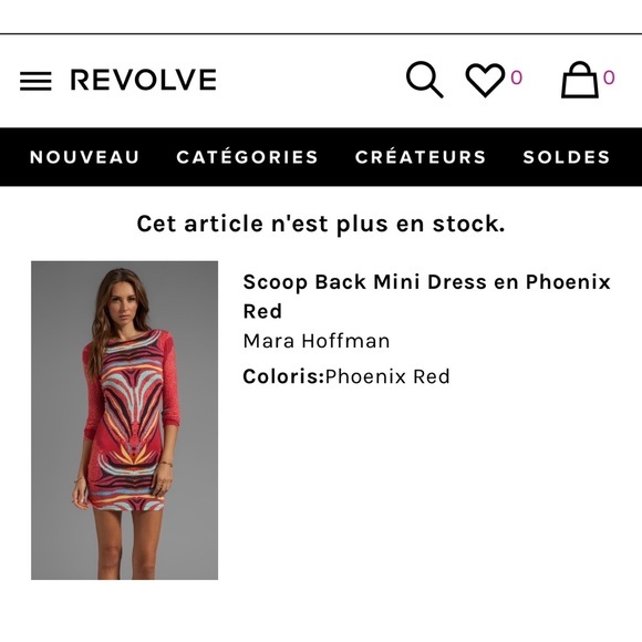 MARA HOFFMAN Scoop Back Mini Dress In Phoenix Red - Picture 3 of 9
